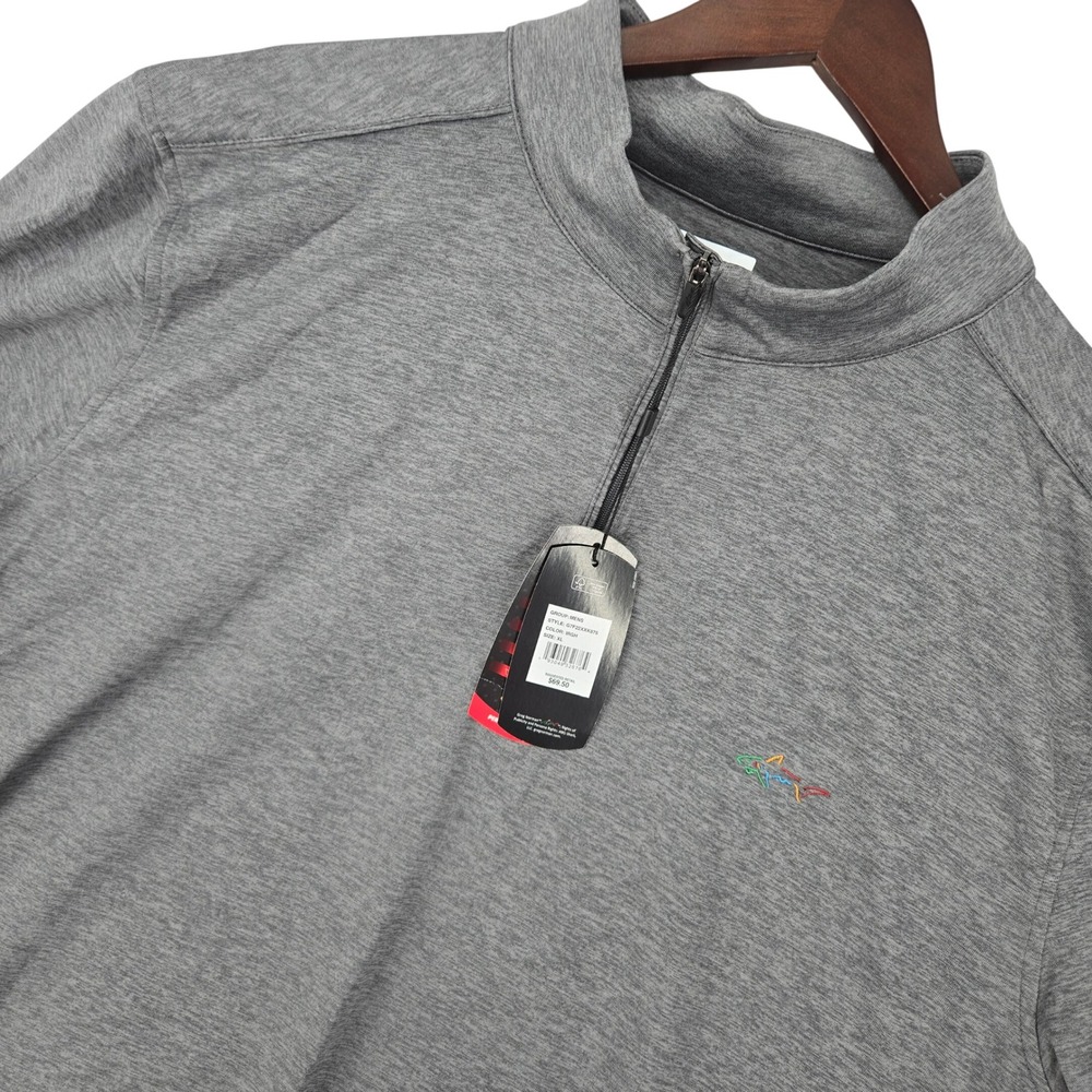 Greg Norman‎ NWT XL 1/4 Zip Pullover Mens Iron Heather Golf G2F22K323